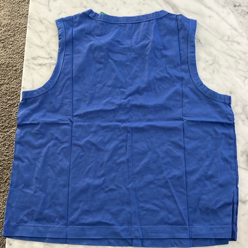 NWT GAP petite M blue tank